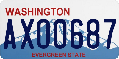 WA license plate AXO0687