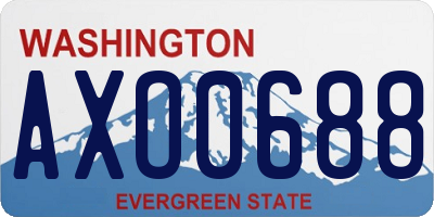 WA license plate AXO0688