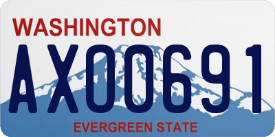WA license plate AXO0691