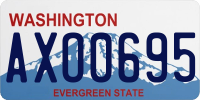 WA license plate AXO0695