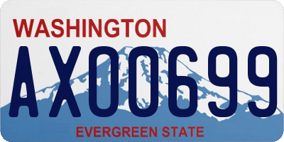 WA license plate AXO0699