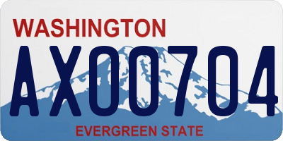 WA license plate AXO0704