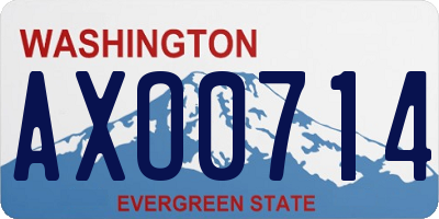 WA license plate AXO0714