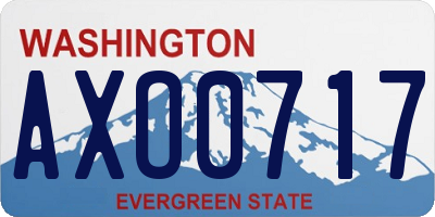 WA license plate AXO0717