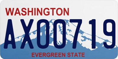 WA license plate AXO0719
