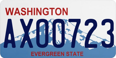 WA license plate AXO0723