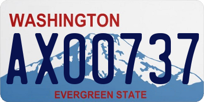 WA license plate AXO0737