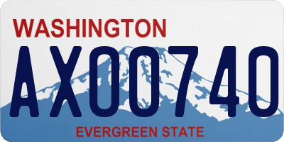 WA license plate AXO0740