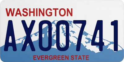 WA license plate AXO0741