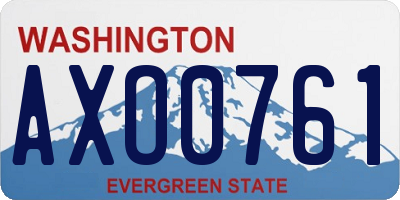 WA license plate AXO0761