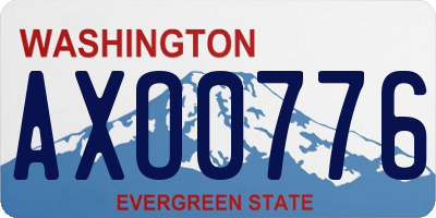WA license plate AXO0776