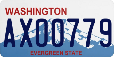 WA license plate AXO0779