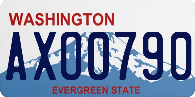 WA license plate AXO0790