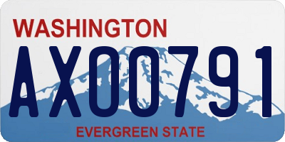 WA license plate AXO0791