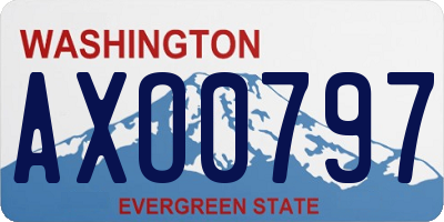 WA license plate AXO0797