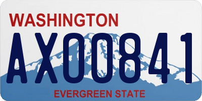 WA license plate AXO0841