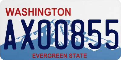 WA license plate AXO0855