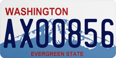 WA license plate AXO0856