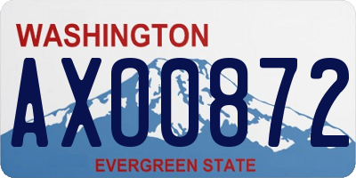 WA license plate AXO0872