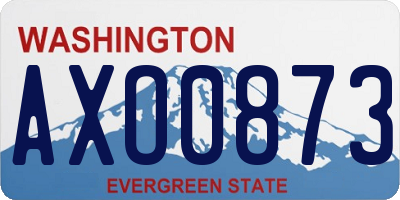 WA license plate AXO0873