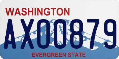 WA license plate AXO0879