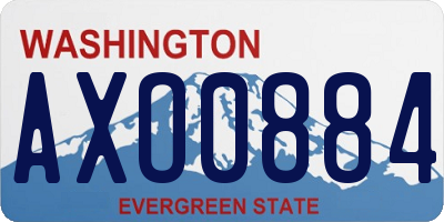 WA license plate AXO0884
