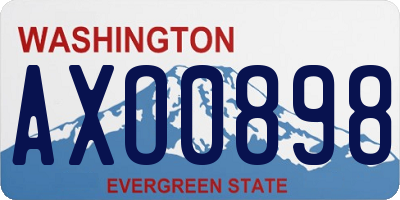 WA license plate AXO0898