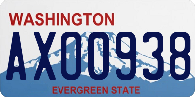WA license plate AXO0938