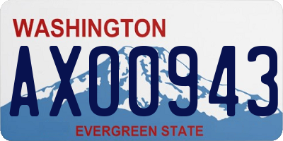 WA license plate AXO0943