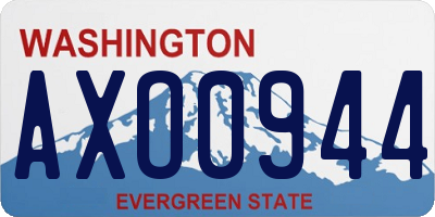 WA license plate AXO0944
