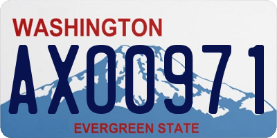 WA license plate AXO0971