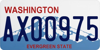 WA license plate AXO0975