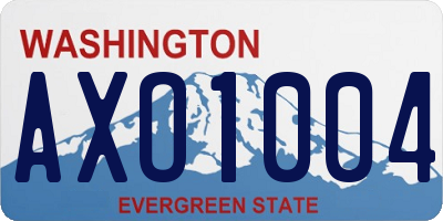 WA license plate AXO1004