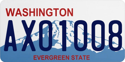 WA license plate AXO1008