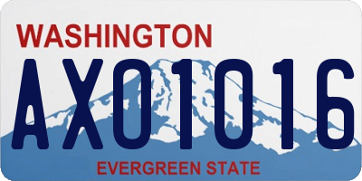 WA license plate AXO1016