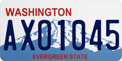 WA license plate AXO1045