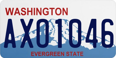 WA license plate AXO1046