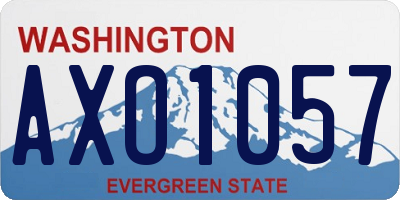 WA license plate AXO1057