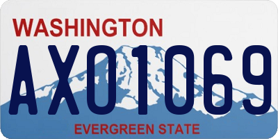 WA license plate AXO1069