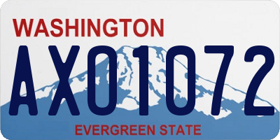 WA license plate AXO1072