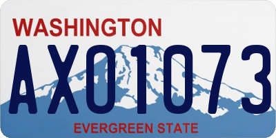 WA license plate AXO1073