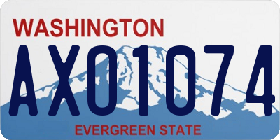 WA license plate AXO1074