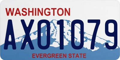 WA license plate AXO1079