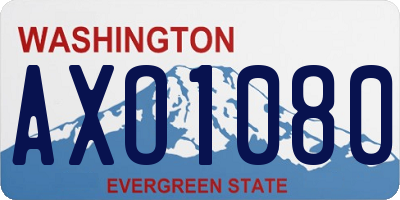 WA license plate AXO1080