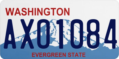WA license plate AXO1084