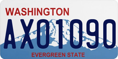 WA license plate AXO1090