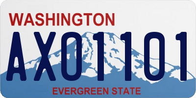 WA license plate AXO1101