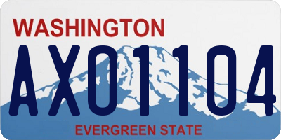 WA license plate AXO1104