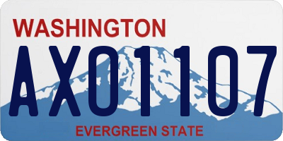 WA license plate AXO1107