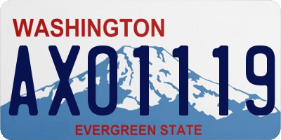 WA license plate AXO1119